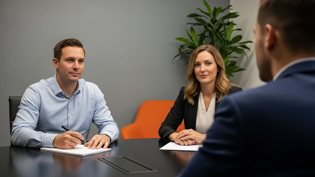 Interview panel screening a NetSuite solution architect candidate on design judgment