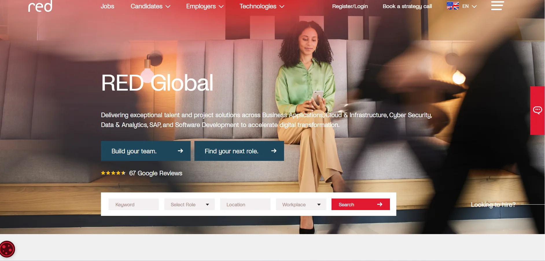 RED Global SAP recruitment agency homepage