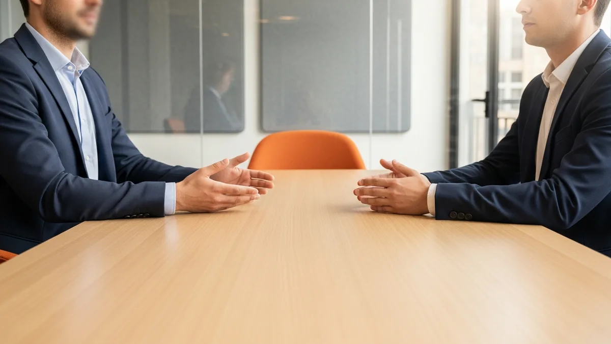 Hiring manager interviewing a displaced game engineering candidate about studio versus platform market compensation in 2026