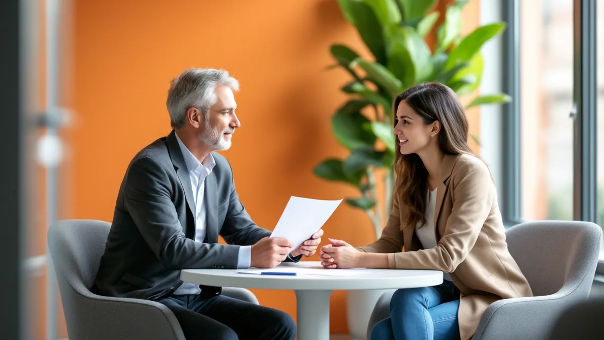 Hiring manager interviewing a Salesforce administrator candidate about security model and automation experience