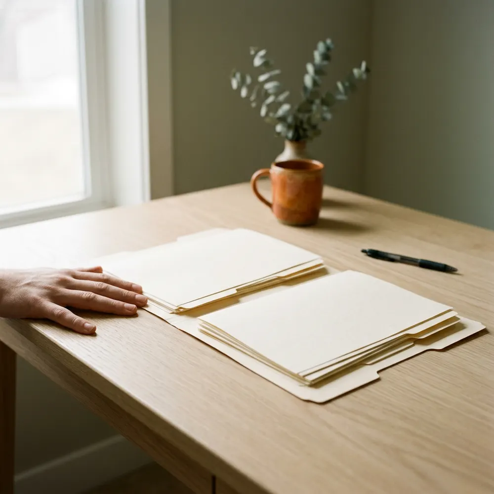 Two printed SAP consultant resumes laid side by side on a desk with handwritten margin notes