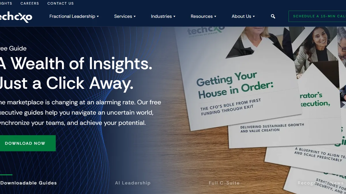 TechCXO homepage, ranked best established fractional CTO firm for 2026