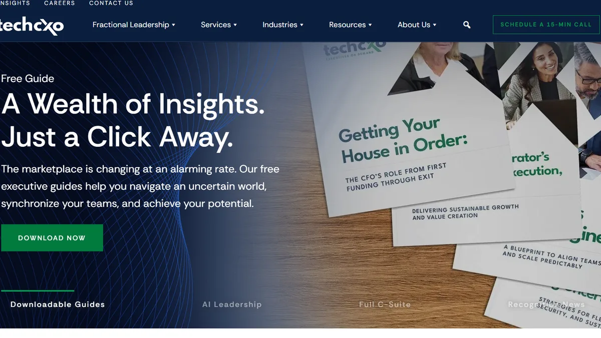 TechCXO fractional executive firm homepage