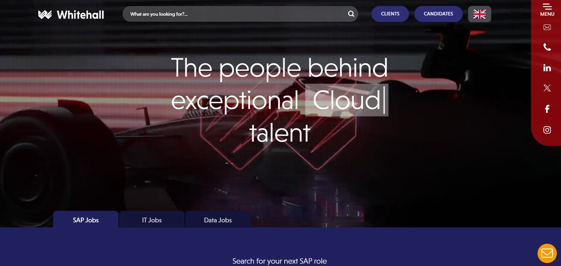 Whitehall Resources SAP recruitment agency homepage