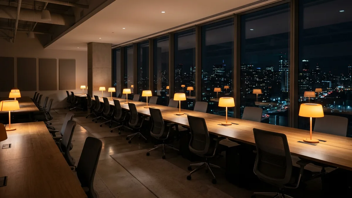 Empty after-hours security operations room showing the cost of round-the-clock cybersecurity coverage