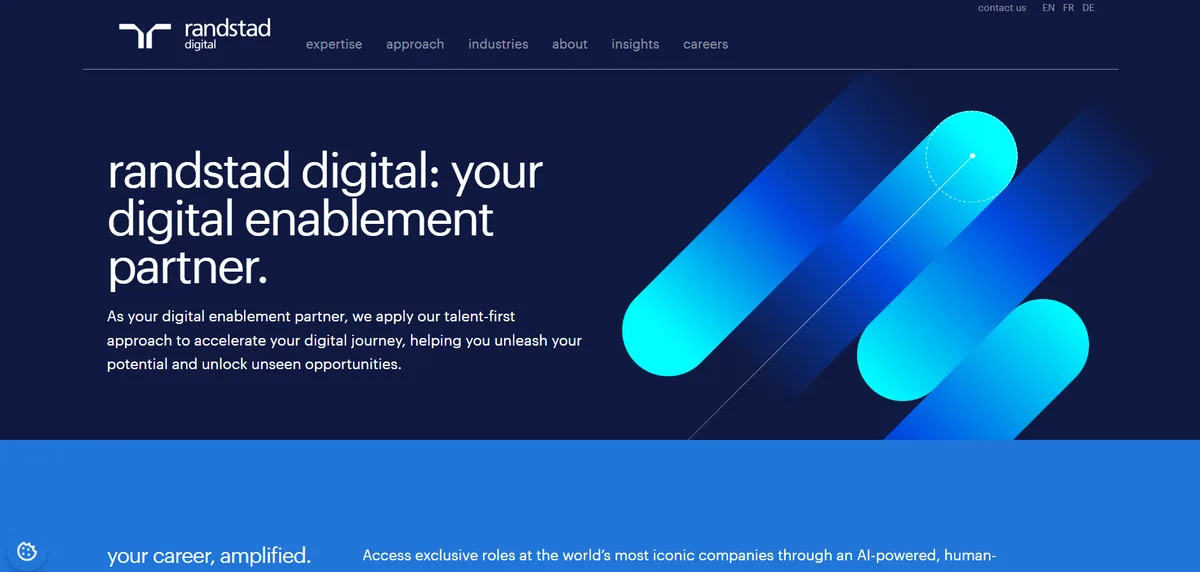 Randstad Digital contract staffing company homepage 2026