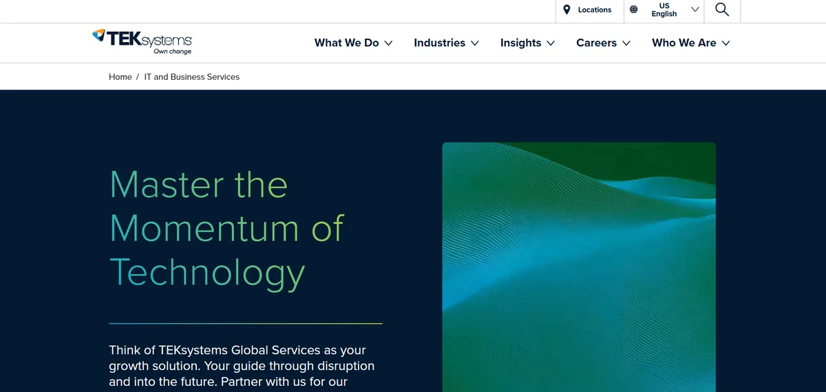 TEKsystems contract staffing company homepage for enterprise VMS programs 2026