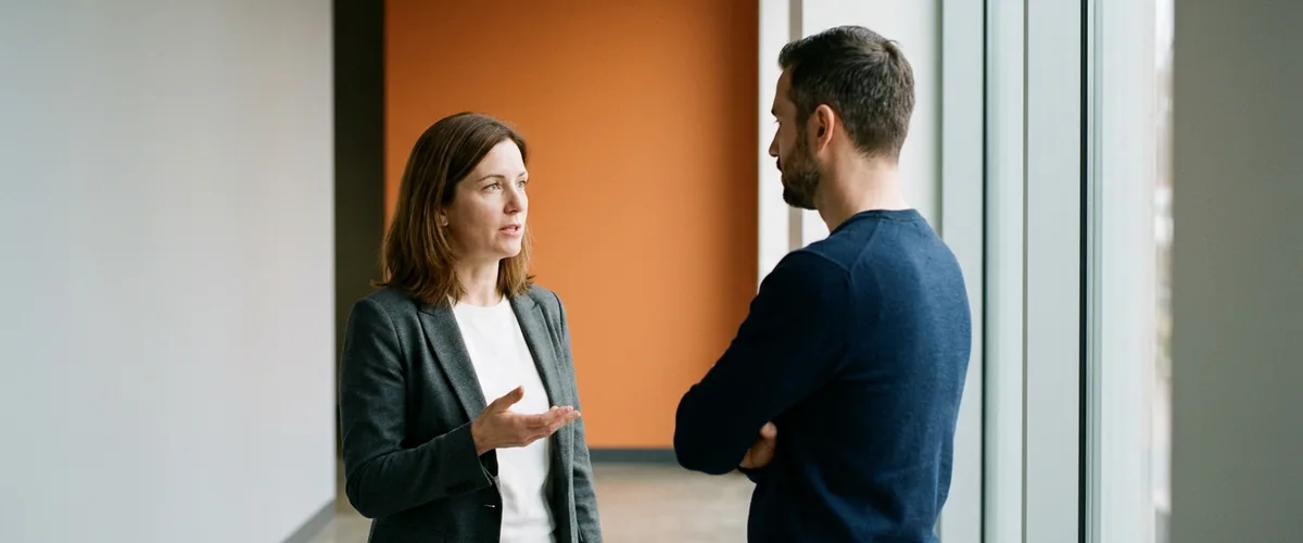Hiring manager and staffing account manager discussing a technical contractor who is not working out