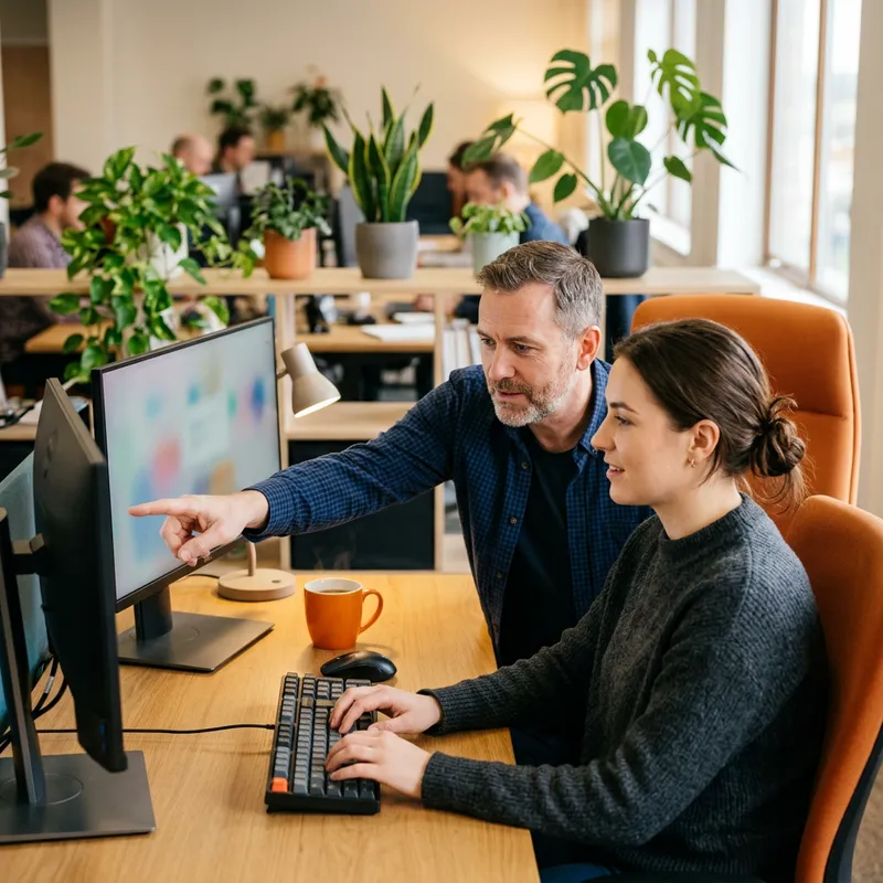 Augmented contract data engineer pair programming with an in-house engineer during onboarding
