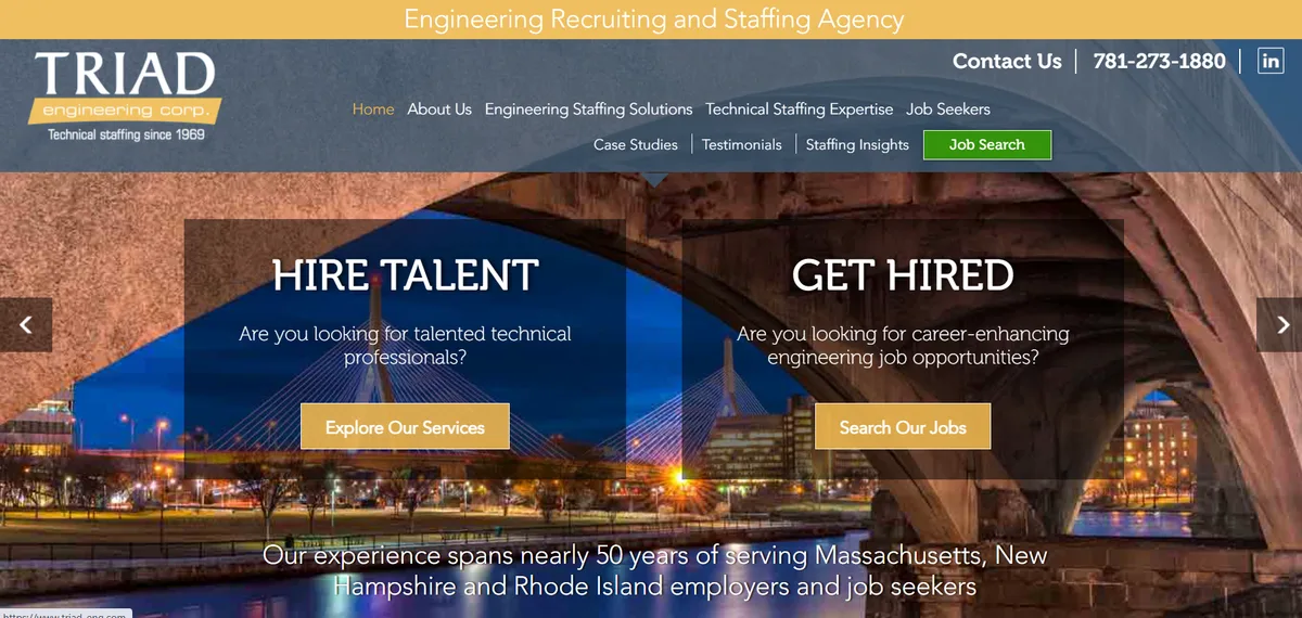 TRIAD Engineering Corp embedded firmware engineering staffing Massachusetts