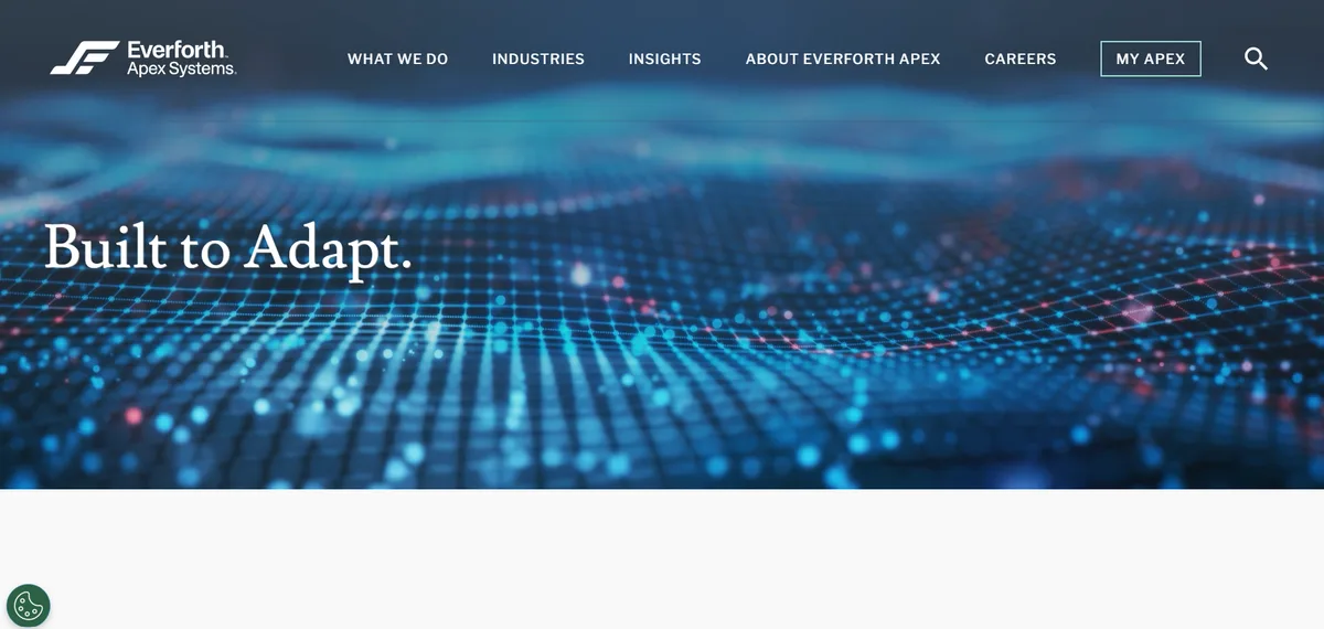 Apex Systems enterprise staffing and technology services homepage