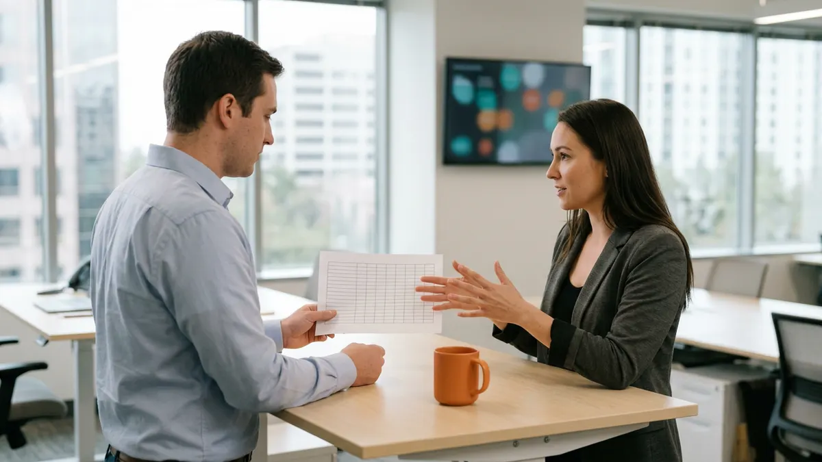 A KORE1 account lead and an internal ERP manager sizing a monthly capacity block from a project schedule