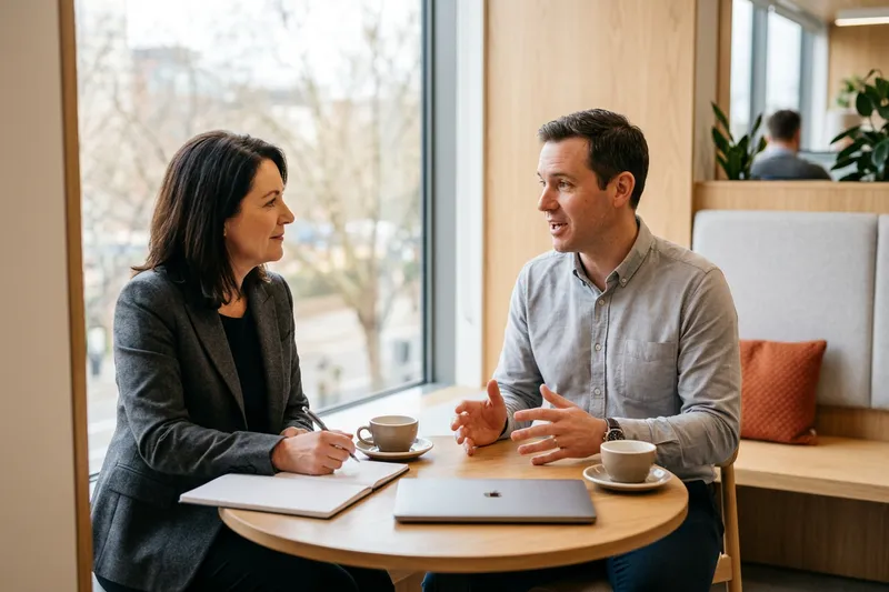 Fractional Chief Data Officer in a one on one working session with a chief financial officer