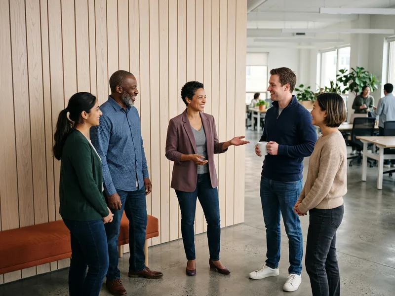 Team lead introducing a new contract Guidewire developer at a morning standup, KORE1 staff augmentation