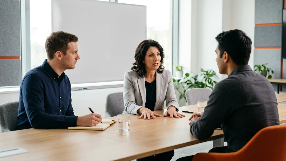 Hiring managers meeting to scope an application security engineer requisition before posting it