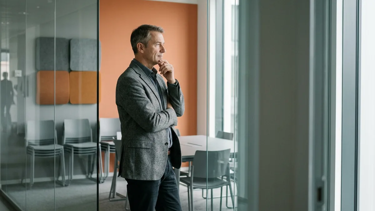 Engineering director in a glass-walled room deciding which overlap-critical seats must sit in his own time zone