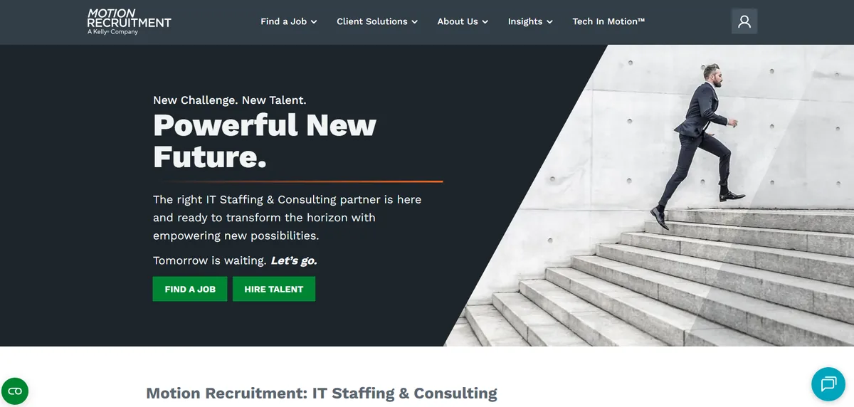 Motion Recruitment Kelly Services IT staffing product manager 2026