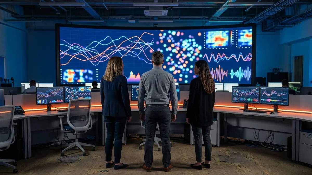 Security operations team reviewing Splunk Enterprise Security correlation search dashboards